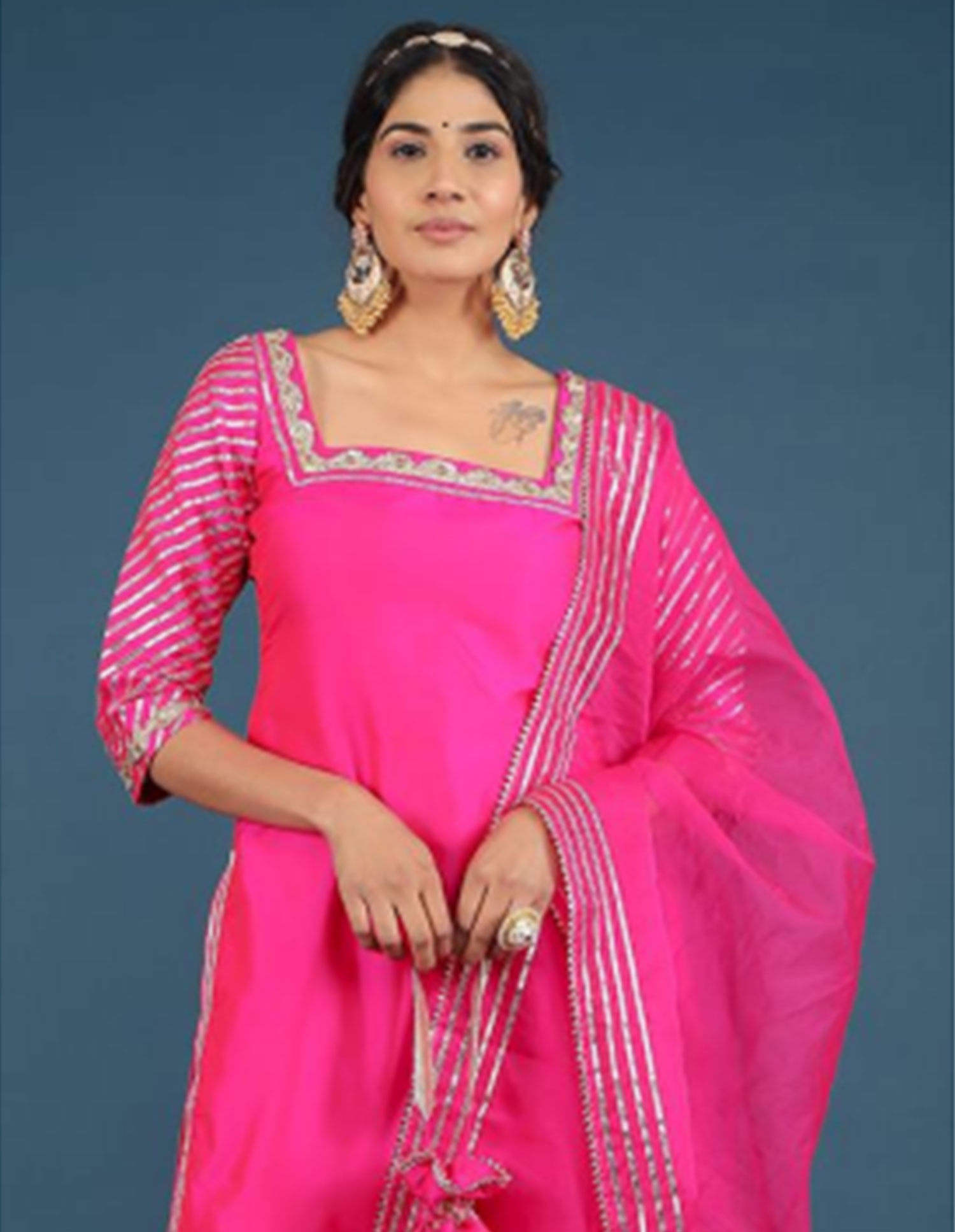 baby pink kurta set