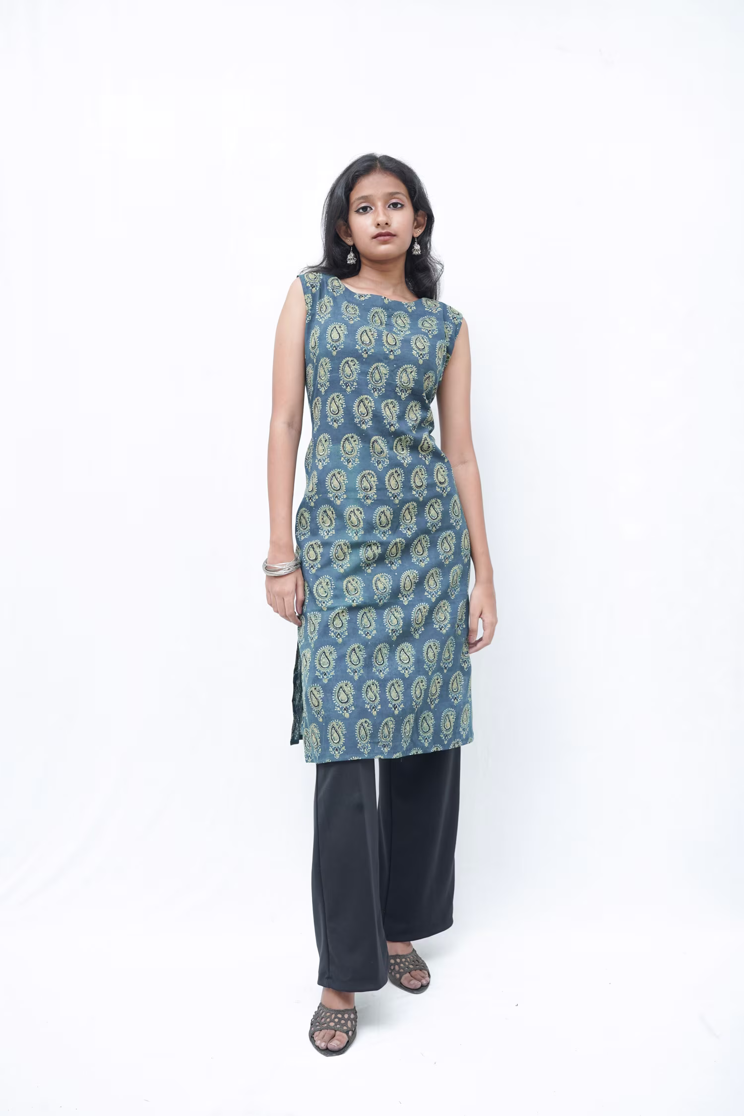 A Linke Cotton Kurta set with Dupptta